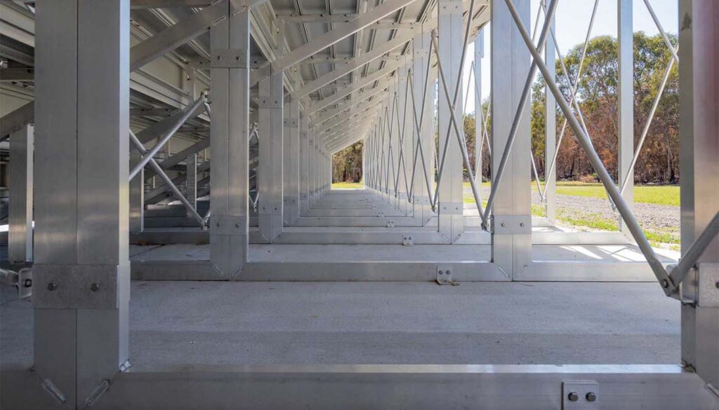 aluminium grandstands build triangulation
